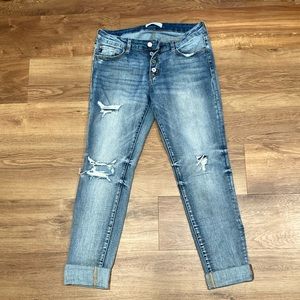 Kancan distressed boyfriend jean